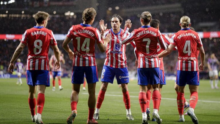 Atlético de Madrid venció 4-2 al Valladolid
