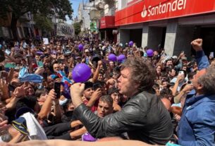 Milei, ante una multitud en Córdoba