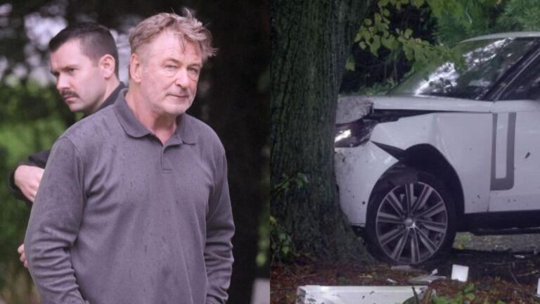 Alec Baldwin chocó su Range Rover contra un árbol en Los Hamptons