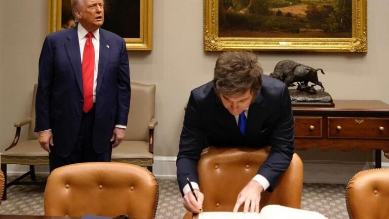 Milei, en línea con Trump