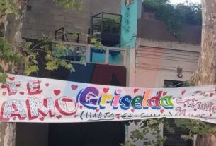 Apareció un misterioso pasacalle para Griselda Siciliani